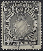 BRITISH EAST AFRICA 1895 QV 7½a Black SG30 FU - British East Africa