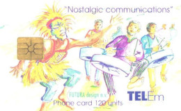 Antilles:Used Phonecard, Tel-em, 30,25 Nafls/17 US$, 120 Units, Party With Drums - Antillen (Niederländische)