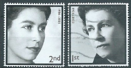 GROSSBRITANNIEN GRANDE BRETAGNE GB 2022 IN MEMORIAM: HER MAJESTY THE QUEEN SET 2V USED SG 4739-40 MI 5074-5 YT 5471-2 - Gebraucht