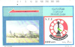 Used Phonecard, S.T.E., 500 Units, Antennas - Syrië