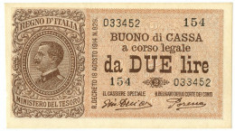 2 LIRE BUONO DI CASSA EFFIGE VITTORIO EMANUELE III 14/03/1920 SUP+ - Regno D'Italia - Altri