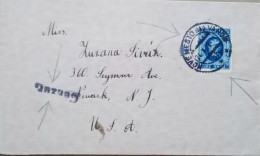 SLOVAKIA 1939, WW 2 CENSOR COVER, USED TO USA, FATHER  HLINKA STAMP, 2.50 BLUE, NOVE MESTO NAD VAHOM.TOWN CANCEL. - Cartas & Documentos