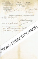 Brief  14/9/1860 TOURNAI - H. CASTERMAN - Editeur - Librairie  Signé Henri CASTERMAN - 1800 – 1899