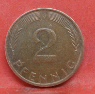 2 Pfennig 1973 G - TTB - Pièce Monnaie Allemagne - Article N°1364 - 2 Pfennig