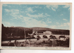 Carte Postale Ancienne Quissac - Le Pont Et La Chaussée - Quissac