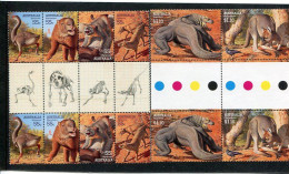 AUSTRALIA - 2008  MEGAFAUNA SET   GUTTER  PAIRS  MINT NH - Blocs - Feuillets