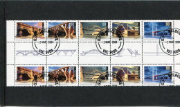 AUSTRALIA - 2004  BRIDGES  GUTTER  STRIP  FINE USED - Blocks & Sheetlets