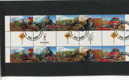 AUSTRALIA - 2004  RAILWAYS  GUTTER  STRIP  FINE USED - Hojas Bloque