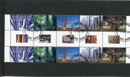 AUSTRALIA - 2005  AUSTRALIAN TREES  GUTTER  STRIP  FINE USED - Blocchi & Foglietti