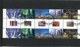 AUSTRALIA - 2005  AUSTRALIAN TREES  GUTTER  STRIP  FINE USED - Blocs - Feuillets