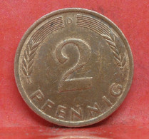 2 Pfennig 1975 D - TTB - Pièce Monnaie Allemagne - Article N°1370 - 2 Pfennig