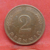 2 Pfennig 1975 G - TTB - Pièce Monnaie Allemagne - Article N°1372 - 2 Pfennig