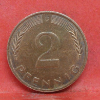 2 Pfennig 1976 G - TTB - Pièce Monnaie Allemagne - Article N°1375 - 2 Pfennig