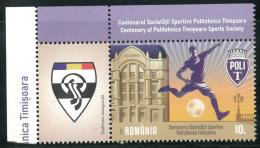 Romania 2021 / Centenary Of Poli Timisoara / Stamp With Label 1 - Clubs Mythiques