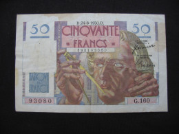 50 Cinquante  Francs LE VERRIER - 24-8-1950   **** EN ACHAT IMMEDIAT **** - 50 F 1946-1951 ''Le Verrier''