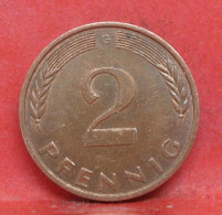 2 Pfennig 1979 G - TTB - Pièce Monnaie Allemagne - Article N°1386 - 2 Pfennig