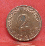 2 Pfennig 1982 G - TTB - Pièce Monnaie Allemagne - Article N°1397 - 2 Pfennig