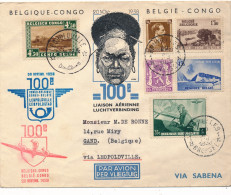 100e LIASON ARIENNE BELGIQUE - CONGO 15-11-38  VIA SABENA      2 SCANS - Briefe U. Dokumente