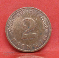 2 Pfennig 1992 G - TTB  - Pièce Monnaie Allemagne - Article N°1429 - 2 Pfennig