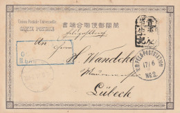 Chine Cachets Chinois Et Allemand Sur Carte Postale Tientsin 1901 - Cartas & Documentos