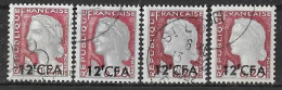 Réunion 1961/65 - Marianne De Decaris CFA Variétés 4 Nuances - Y&T N° 350 Oblitérés - Used Stamps