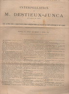 (Gers 32) Interpellation De M DESTIEUX-JUNCA Sénateur Du Gers 1911  (PPP43322) - Midi-Pyrénées