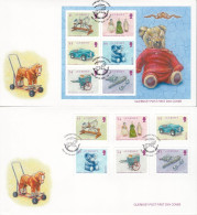 GUERNSEY.2015 EUROPA CEPT.OLD TOYS.SET 2 FDC - 2015