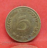 5 Pfennig 1970 F - TTB - Pièce Monnaie Allemagne - Article N°1457 - 5 Pfennig