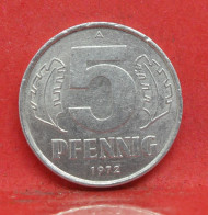 5 Pfennig 1972 A - SUP - Pièce Monnaie Allemagne - Article N°1464 - 5 Pfennig