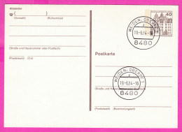 295763 / Germany BRD Berlin 1984 - 40 Pf. (Schloss Wolfsburg) Weiden , Obepf 1 8480 , Stationery Ganzsachen Card PSC - Cartes Postales - Oblitérées