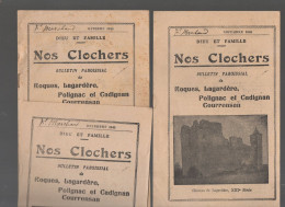 Roques, Lagardère, Polignac, Cadignan, Courrenssan (32 Gers) Lot De 3 Bulletins NOS CLOCHERS 1945 (PPP43325) - Midi-Pyrénées