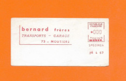 EMA FRANCE SPECIMEN TRANSPORT CAMION TRUCK LKW GARAGE BERNARD 73 MOUTIERS 1967 - Trucks