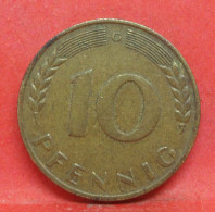 10 Pfennig 1950 G - TTB - Pièce Monnaie Allemagne - Article N°1487 - 10 Pfennig