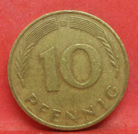 10 Pfennig 1975 D - TTB - Pièce Monnaie Allemagne - Article N°1502 - 10 Pfennig