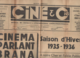 Vic Fezensac Mirande, Eauze, Fleurance,Gimont Nogaro (32 Gers) Journal CINE ET CIE BRANA SAISON HIVER 1935-36 (CAT 5697) - Midi-Pyrénées