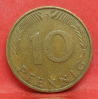 10 Pfennig 1980 D - TTB - Pièce Monnaie Allemagne - Article N°1514 - 10 Pfennig