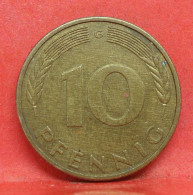 10 Pfennig 1986 G - TTB - Pièce Monnaie Allemagne - Article N°1518 - 10 Pfennig