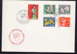 Switzerland 1962 Pro Juventute Flowers Mi#758-762 FDC Cover  - Brieven En Documenten