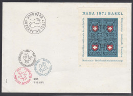 Switzerland 1971 Mi#Block 21 FDC Cover  - Briefe U. Dokumente