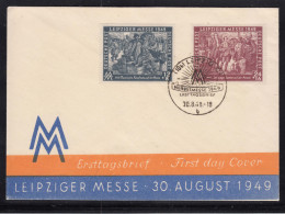Germany Under Allied Occupation In WWII, Soviet Zone 1949 Leipziger Messe Mi#240-241 FDC Cover - Autres & Non Classés