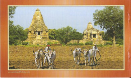 India Khajuraho Temples MONUMENTS - WESTERN GROUP Temples Group Picture Post CARD New As Per Scan - Ethniciteit & Culturen