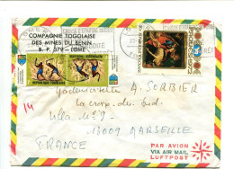 VARIETE - Rép. Togolaise - Exceptionnelle " Tête Bêche" Sur Lettre Par Avion - Agriculture / Religion - Togo (1960-...)