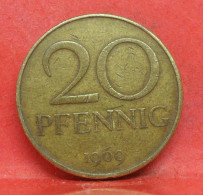 20 Pfennig 1969 - TB - Pièce Monnaie Allemagne - Article N°1544 - 20 Pfennig