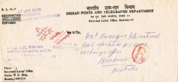 50824. Carta Aerea Certificada Official BOMBAY (India) 1954, Posts And Telegraphs - Storia Postale