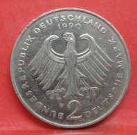 2 Mark 1990 F - TTB - Pièce Monnaie Allemagne - Article N°1565 - 2 Marchi