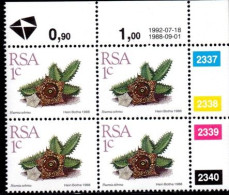 South Africa - 1992 Succulents 1c Control Block (1992.07.18) (**) - Blocs-feuillets