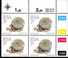 South Africa - 1990 Succulents 2c Control Block (1990.04.20) (**) - Blocks & Sheetlets