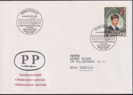 1987 Liechtenstein R- Brief, MI:LI 921, Yt:LI 862, Zum.LI 861, Prinz Alois, VADUZ 87, Briefmarken Jubiläumsasstellung - Storia Postale