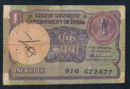 INDIA P78Ae 1 RUPEE 1986 LETTER A    #81G Signature VENKITARAMANAN   FINE - Inde