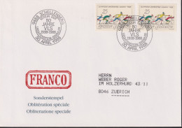 1988 Liechtenstein , MI:LI 934, Yt:LI 875, Zum.LI 874, Langlauf, 50 Jahre VLS, Liechtensteiner Sammler - Lettres & Documents